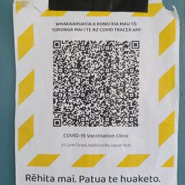 Covid-19 Vaccination Clinic QR Code, September 2021