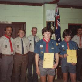 Pinehaven Scout Group; Scouts Receive "Chief Scouts Award"; 1982