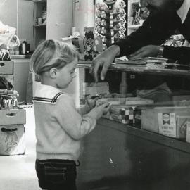 Pinedale Dairy; Peter Buying Lollies; ca 1970s