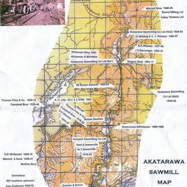 Akatarawa Sawmill Map 1890 - 1970