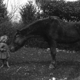 Flora Danahay with Pony; No date