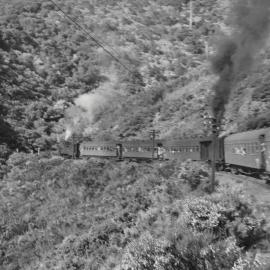 Train on Rimutaka Incline; ca 1955