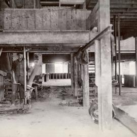 Interior view of a brickworks at Silverstream; ca 1905