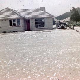Flooded yard; ca 1965