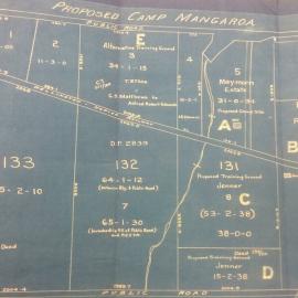 Map: Proposed Mangaroa Camp; August 1915