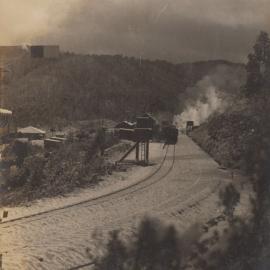 Kaitoke Railway Station under snow; 1912