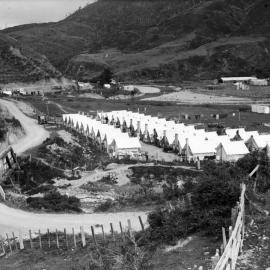 Relief camp for unemployed workers at Akatarawa; ca. 1930s
