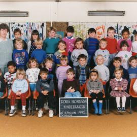 Doris Nicholson Kindergarten; Afternoon Session; 1992