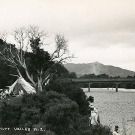 Camping near Moonshine Bridge; ca. 1930s