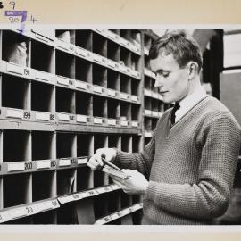 Sorting Mail; PO Private Boxes; Upper Hutt; 1966