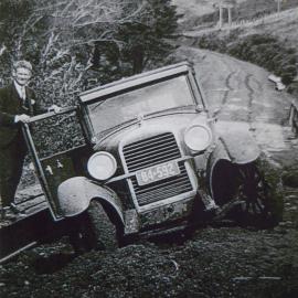 Frank Benge's Car, Stuck in Mud; ca. 1930s