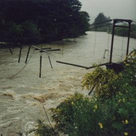 Remains of Benge Swing Bridge; ca. 1990s