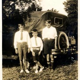 Sharman Marsh Family Photo Album; David and Tom Poulson with Jack Jarvie; ca. 1926-31