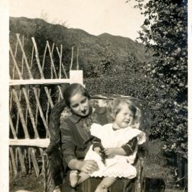 Sharman Marsh Family Photo Album; Laura Poulson and Holly; ca. 1925-30