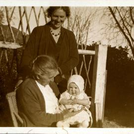 Sharman Marsh Family Photo Album; Sarah Poulson, Ngaire Whiteman and Mrs Childs; ca. 1934-35