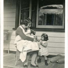 Sharman Marsh Family Photo Album; Laura, Janice and Lynda Whiteman; 1937