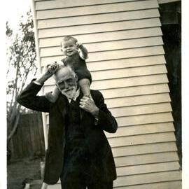 Sharman Marsh Family Photo Album; Mr Childs with Baby; ca. 1938