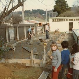 Upper Hutt School; Construction of new changing shed at pool; 1985