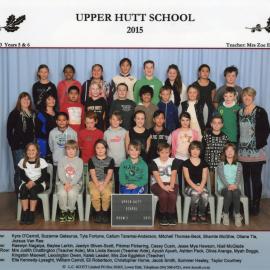 Upper Hutt School; Class photo Room 3; 2015