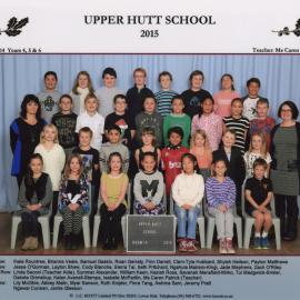 Upper Hutt School; Class photo Room 14; 2015