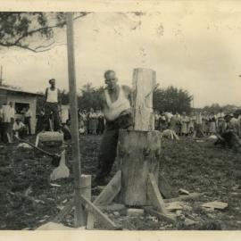 Axemen's Association Scrapbook; Wood-Chopping Event; ca. 1959-60