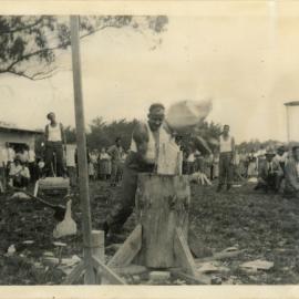 Axemen's Association Scrapbook; Wood-Chopping Event; ca. 1959-60