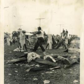 Axemen's Association Scrapbook; Wood-Chopping Event; ca. 1958