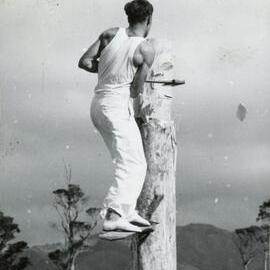 Axemen's Association Scrapbook; Jigger Board Event; ca. 1958