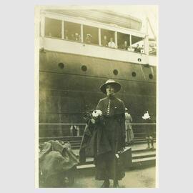 Sister Teresa Butler with a Hospital Ship in NZ; 1918