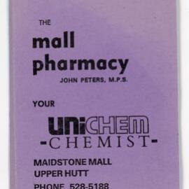 The Mall Pharmacy; Complimentary Notebook; 1995