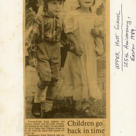 Upper Hutt School; 125th Jubilee newspaper clipping; 1989