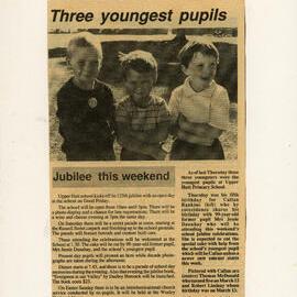 Upper Hutt School; 125th Jubilee newspaper clipping; 1989