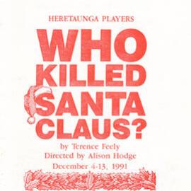 Heretaunga Players; Programme; Who Killed Santa Claus?