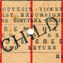 Rimutaka Incline Last Excursion, 1955, Train Ticket (Sager 12)