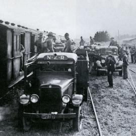 Trentham Camp; Troop's Waiting to Board Train; World War II