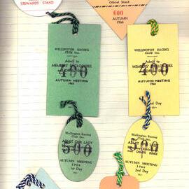 Wellington Racing Club; Scrapbook of tickets
