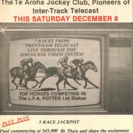 Wellington Racing Club; Race Day Advertisement 