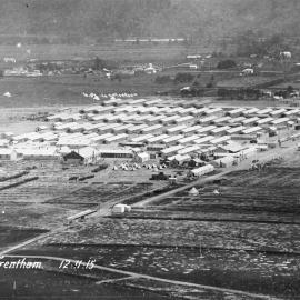Trentham Camp from hill to the east 1B