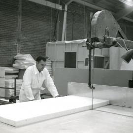 Felt and Textiles Factory; Cutting Foam; ca. 1960s