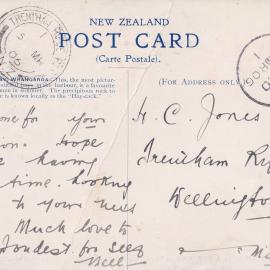 Trentham Rifle Range; Incoming Postcard; 1906