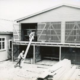 Trentham Military Camp; Sergeant Major [Monroe?] and Sergeant McLauchlan; ca. 1947-1955