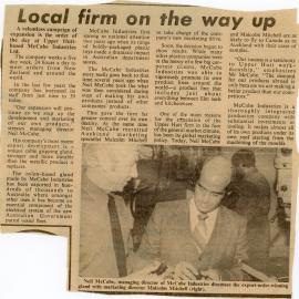 McCabe Industries Ltd; Newspaper Clipping; 1980