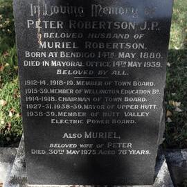 Grave of Peter Robertson; St John's Anglican Church; Trentham