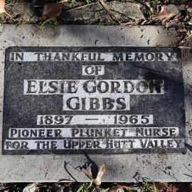 Grave of Elsie Gibbs; St John's Anglican Church; Trentham