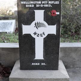 Grave of John. W. Geange; St John's Anglican Church; Trentham