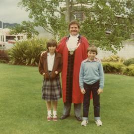 Mayor Rex Kirton; Civic Centre Flag Raising; 1982