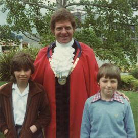 Mayor Rex Kirton; Civic Centre Flag Raising; 1982