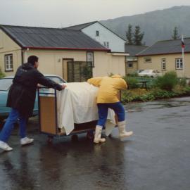 Silverstream Hospital; Orderlies in Carpark; 1988
