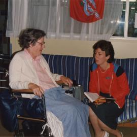 Silverstream Hospital; Social Worker with Patient; ca. 1989