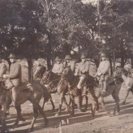 Soldiers Riding Over the Rimutakas; ca. 1915-1918